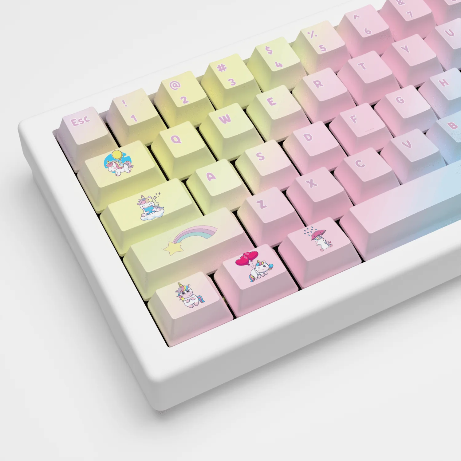 Picture of Unicorn Design Keycaps and Mechanical Keyboard