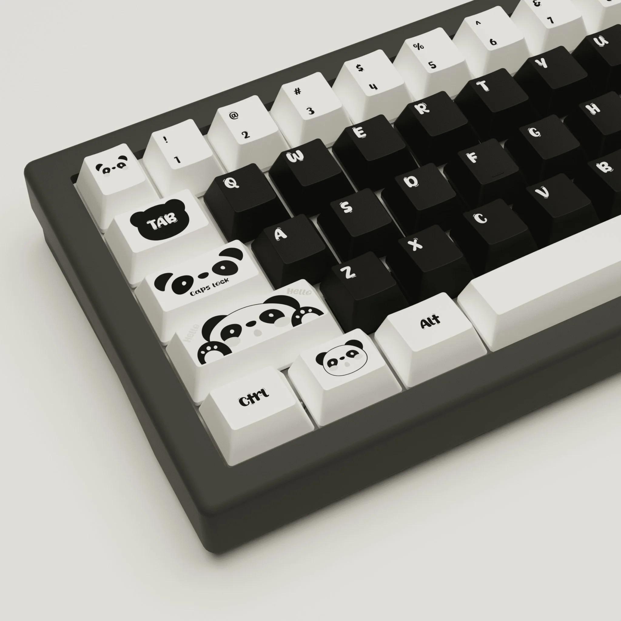 Picture of Panda Design Keycaps and Mechanical Keyboard