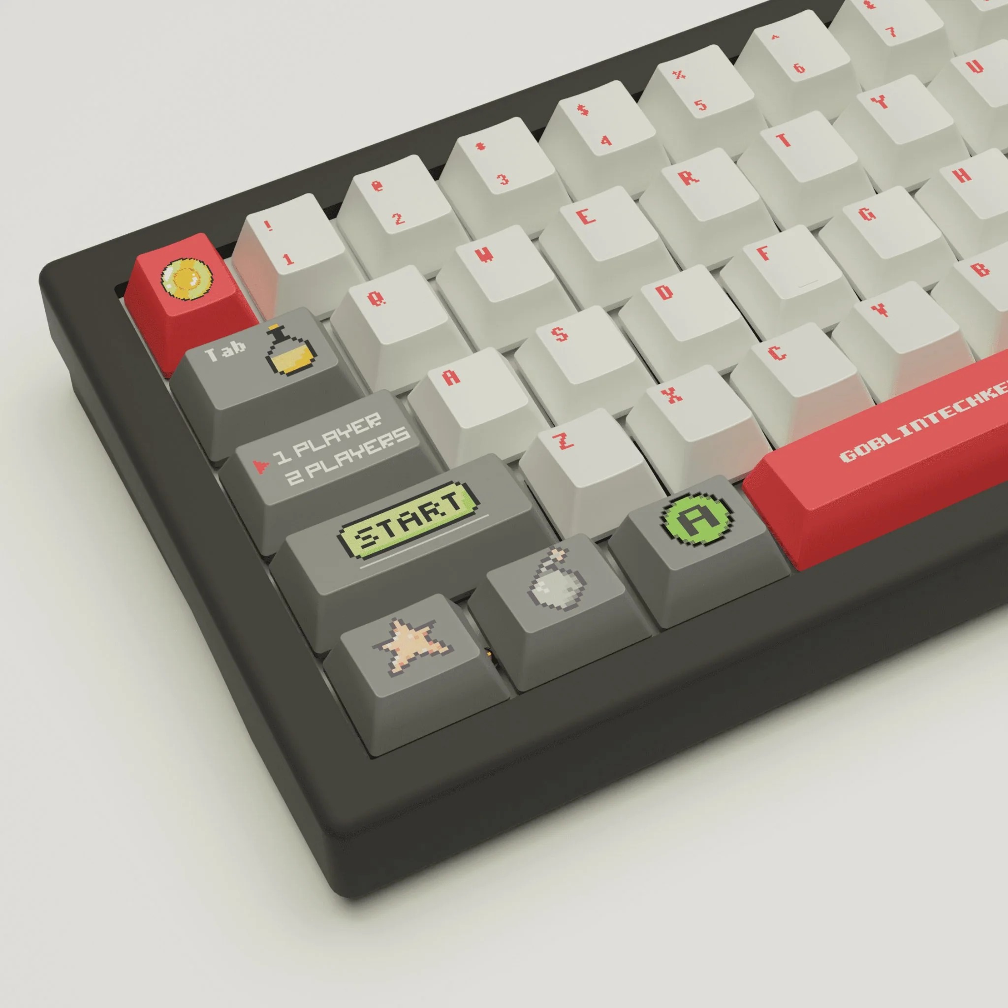 Picture of Pixel Game Design Keycaps and Mechanical Keyboard